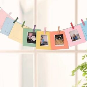 Fujifilm Instax Mini Hanging Paper Photo Frame DIY Kit, Set of 10, Colorful